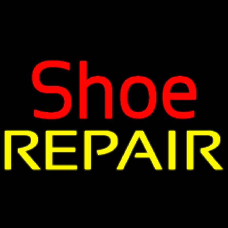 Red Shoe Yellow Repair Neonreclame