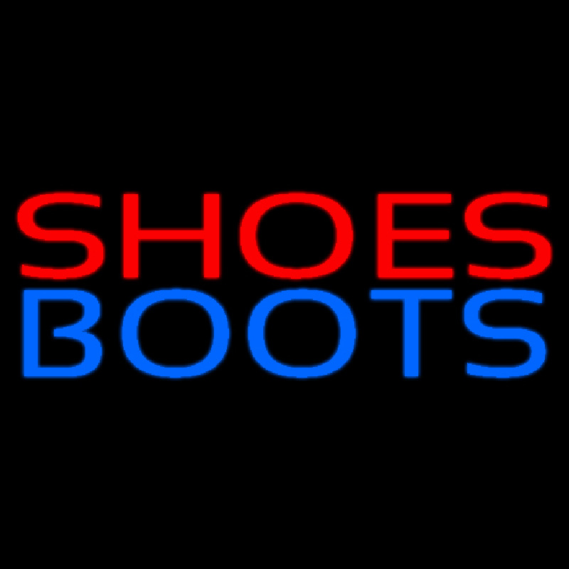 Red Shoes Blue Boots Neonreclame