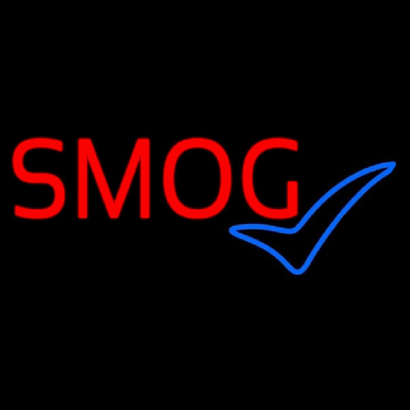 Red Smog Blue Check Logo 1 Neonreclame