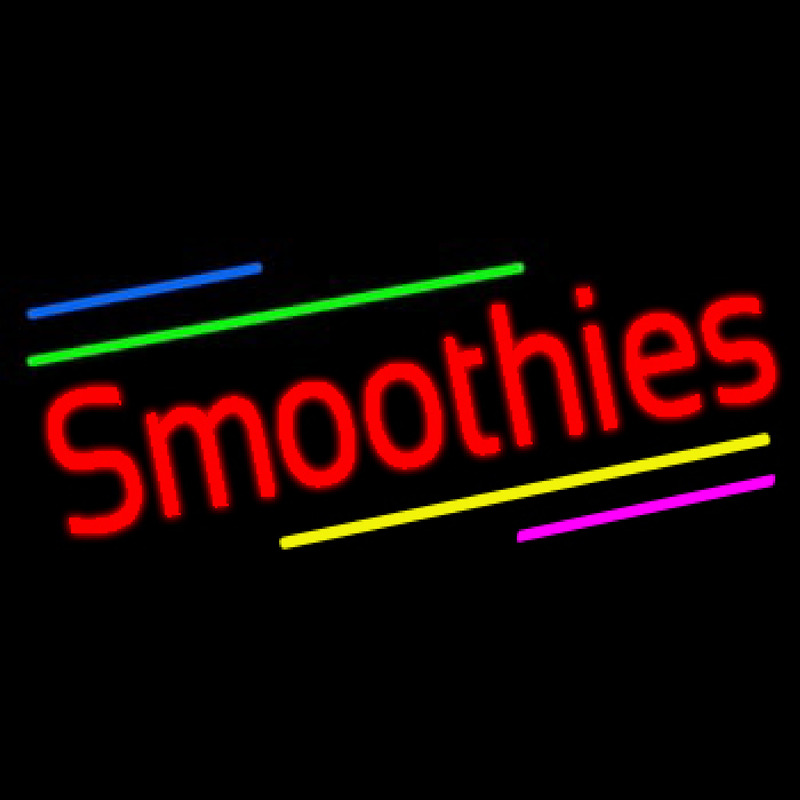 Red Smoothies With Multi Colored Lines Neonreclame