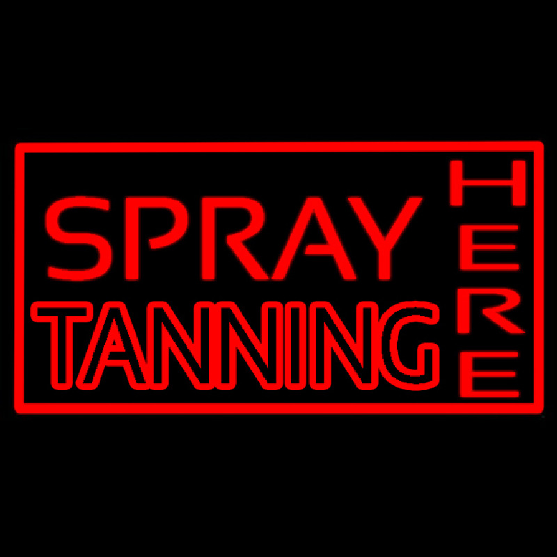 Red Spray Tanning Here Neonreclame