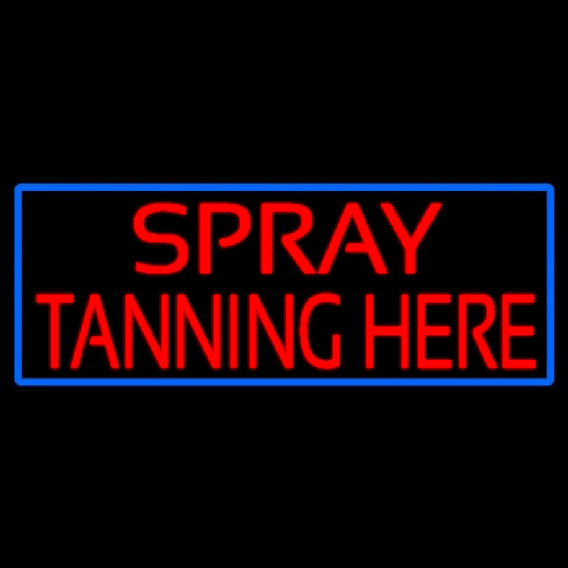 Red Spray Tanning Here Neonreclame