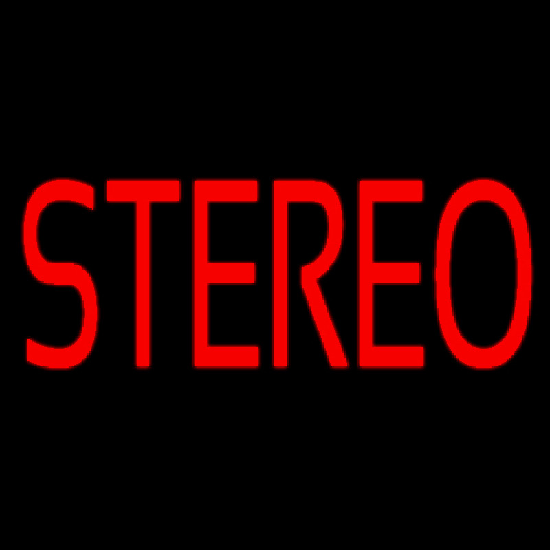Red Stereo Block Neonreclame