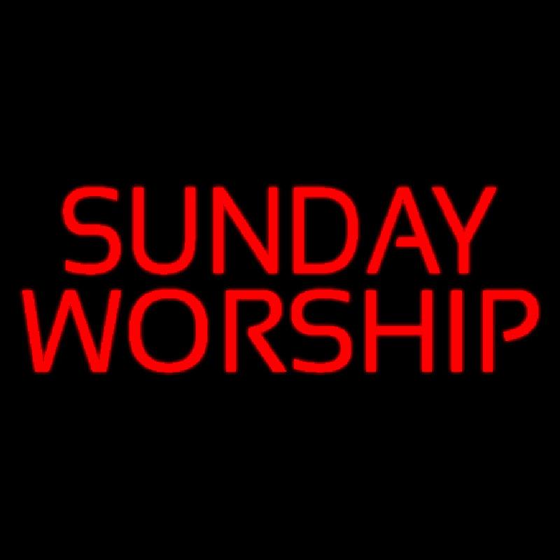 Red Sunday Worship Neonreclame
