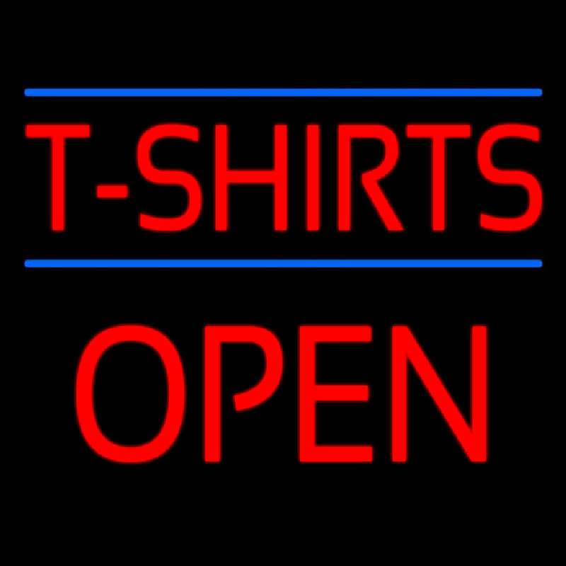 Red T Shirts Block Open Neonreclame