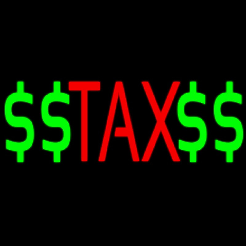 Red Ta  With Dollar Logo Neonreclame