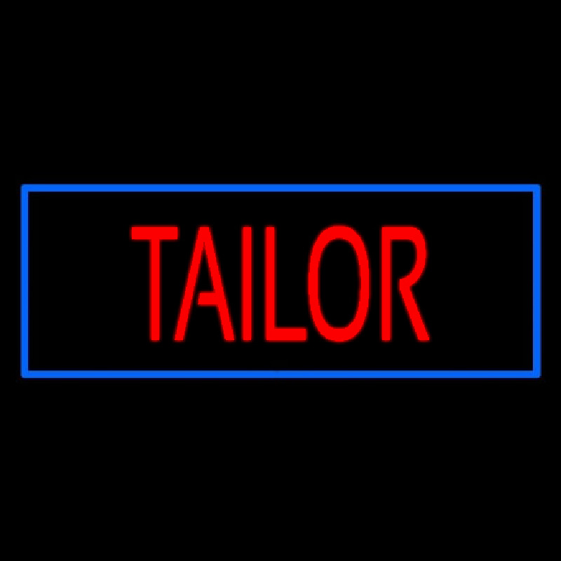 Red Tailor With Blue Border Neonreclame