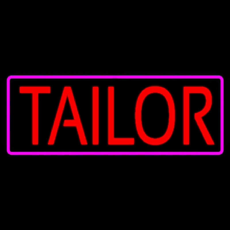 Red Tailor With Pink Border Neonreclame