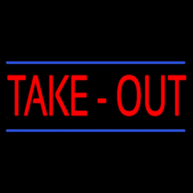 Red Take Out Neonreclame