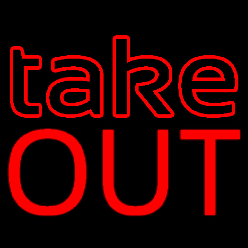 Red Take Out Neonreclame