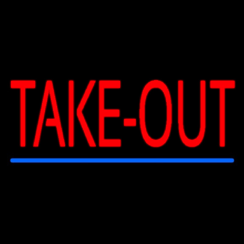 Red Take Out Neonreclame