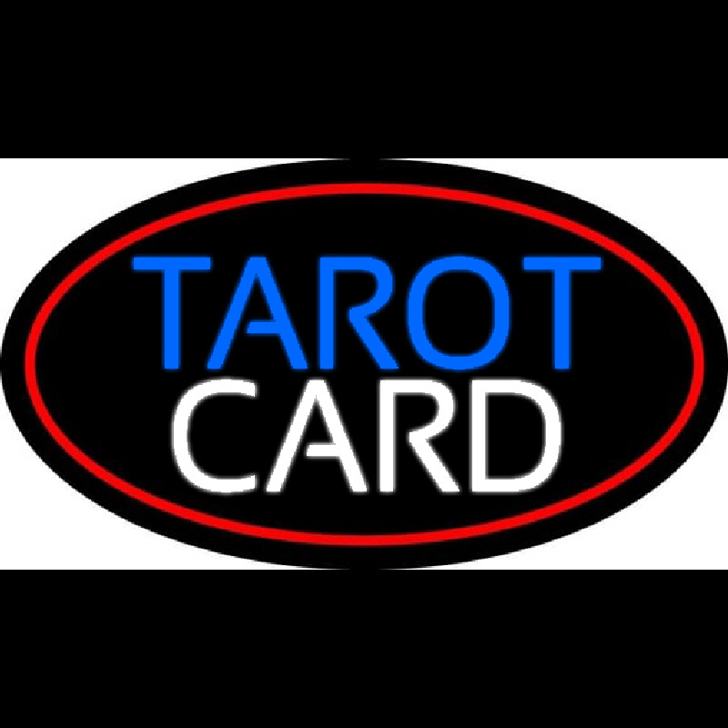 Red Tarot Card Neonreclame