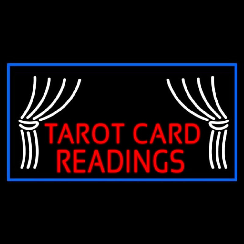 Red Tarot Card Readings Neonreclame