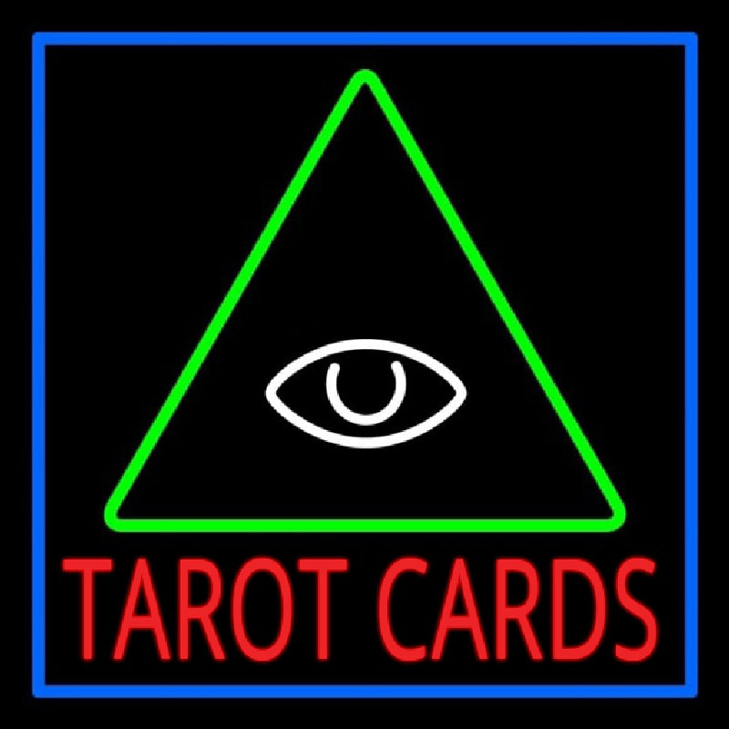 Red Tarot Cards Logo Neonreclame