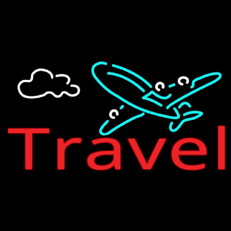Red Travel With Logo Neonreclame