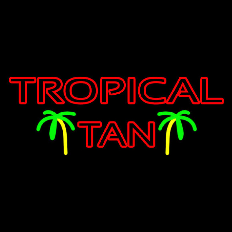 Red Tropical Tan Neonreclame