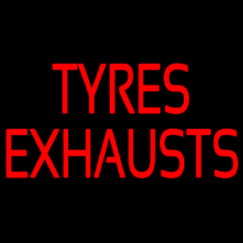 Red Tyres E hausts 1 Neonreclame