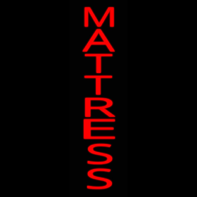 Red Vertical Mattress Neonreclame