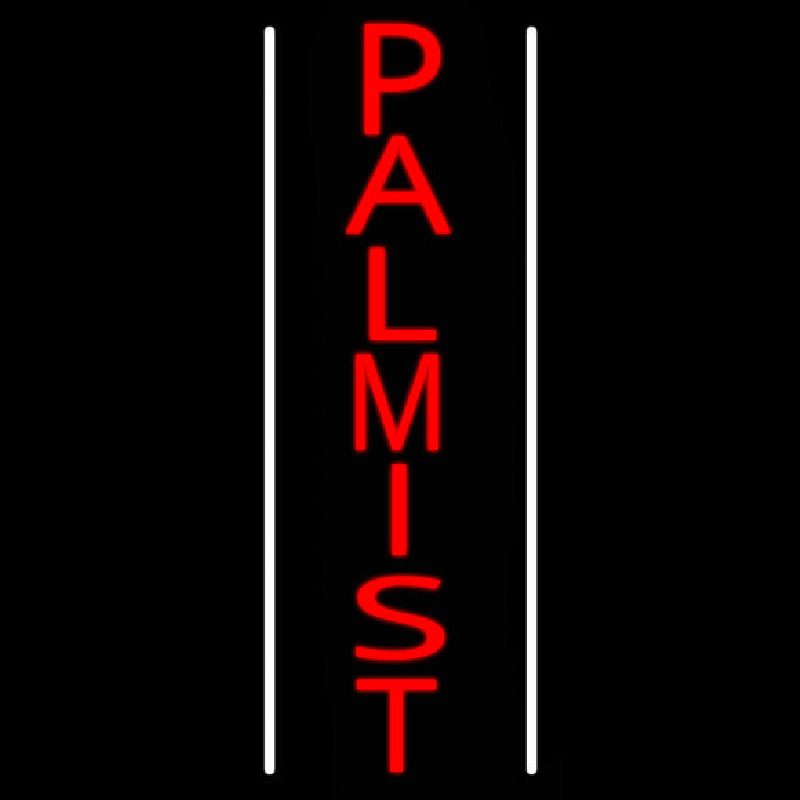 Red Vertical Palmist Neonreclame