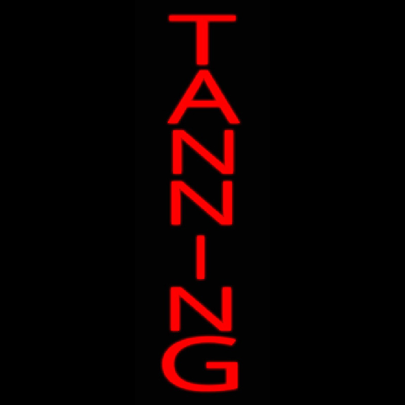Red Vertical Tanning Neonreclame