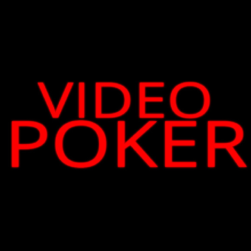Red Video Poker Neonreclame