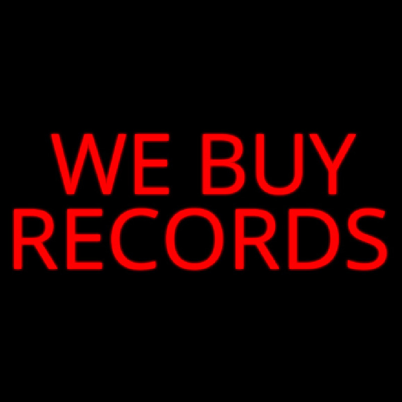 Red We Buy Records Neonreclame