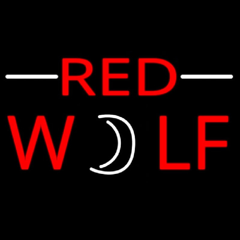 Red Wolf Beer Sign Neonreclame