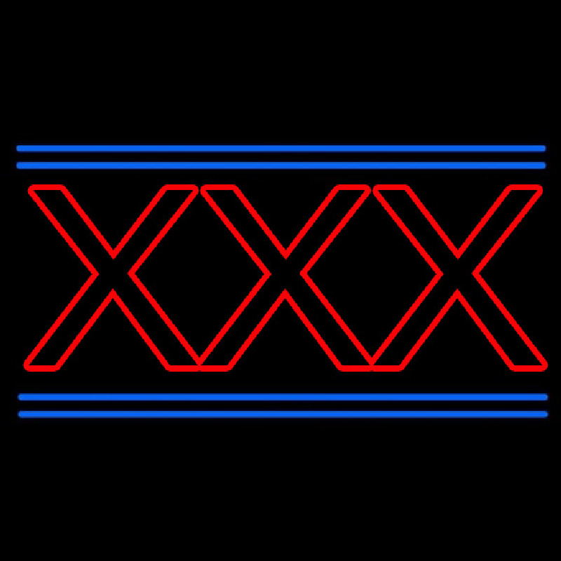 Red X   Blue Lines Neonreclame