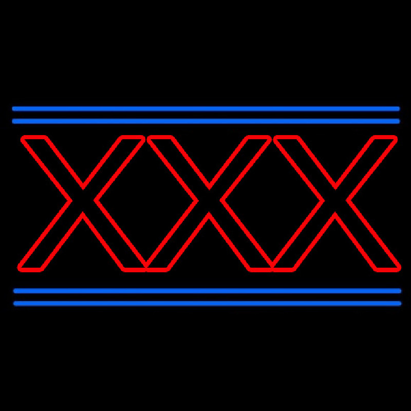 Red X   Blue Lines Neonreclame