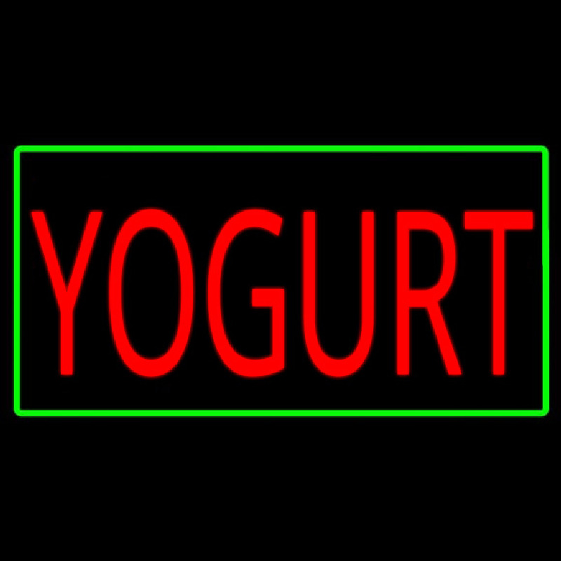 Red Yogurt With Yellow Border Neonreclame