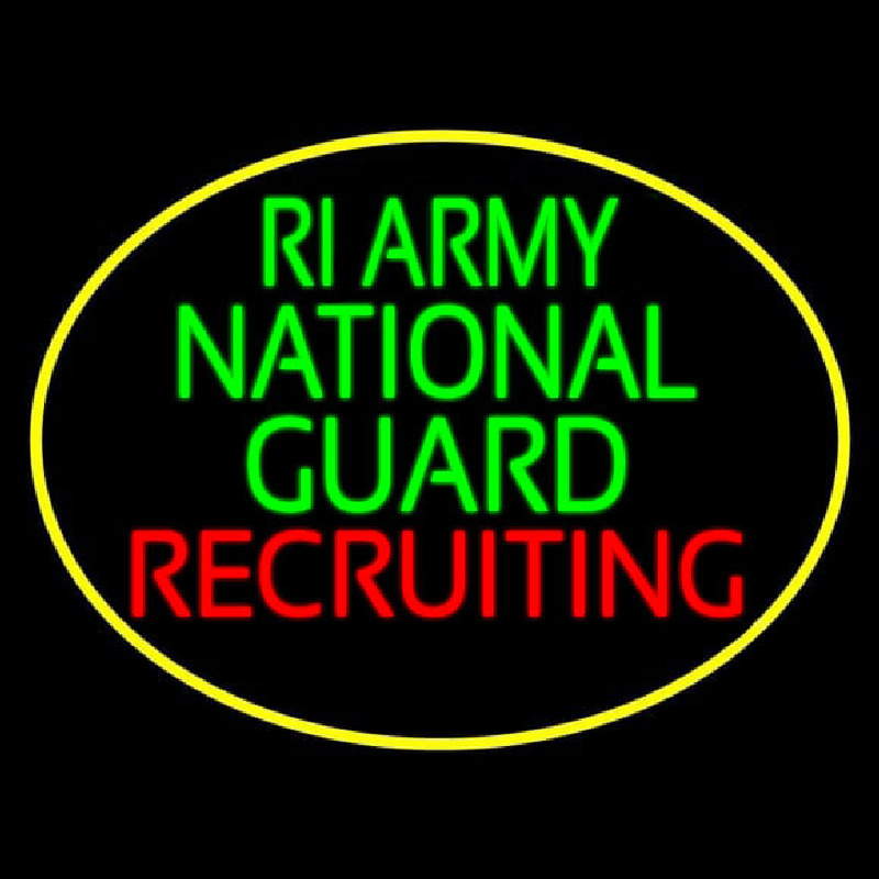 Ri Army National Guard Recruiting Neonreclame