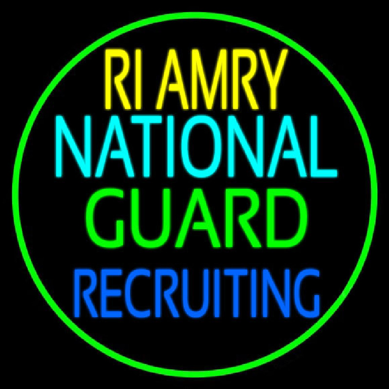 Ri Army National Guard Recruiting Neonreclame