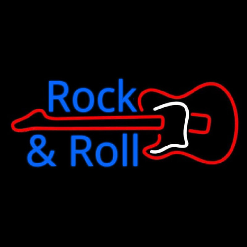 Rock And Roll With Guitar 2 Neonreclame