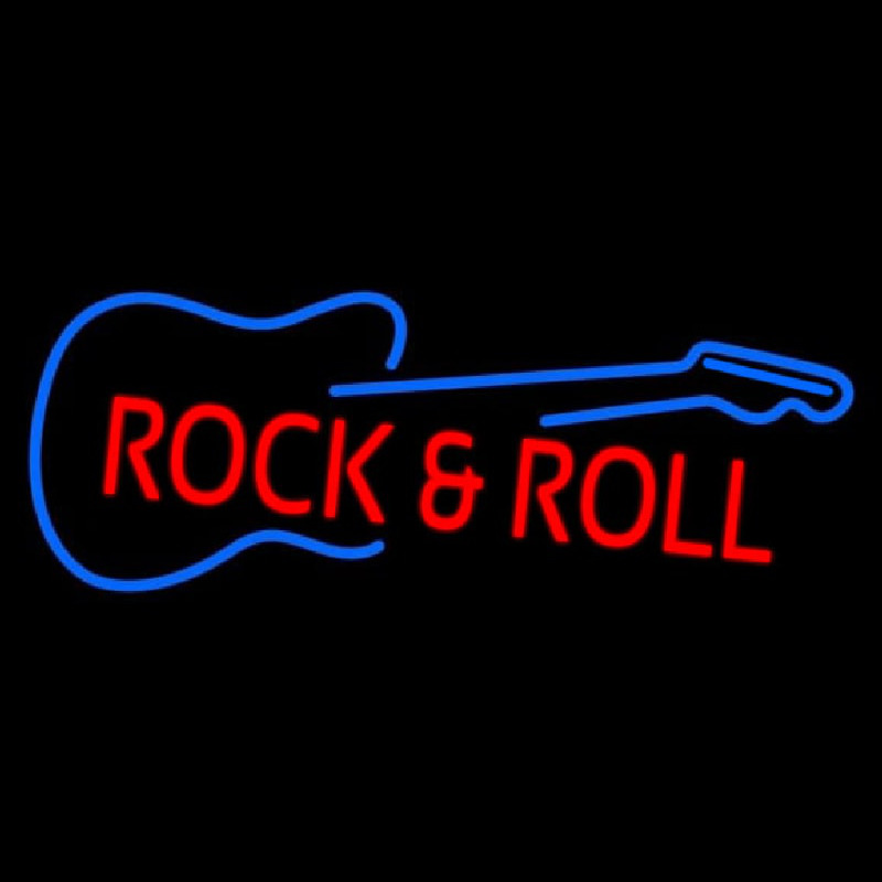 Rock N Roll Guitar Neonreclame