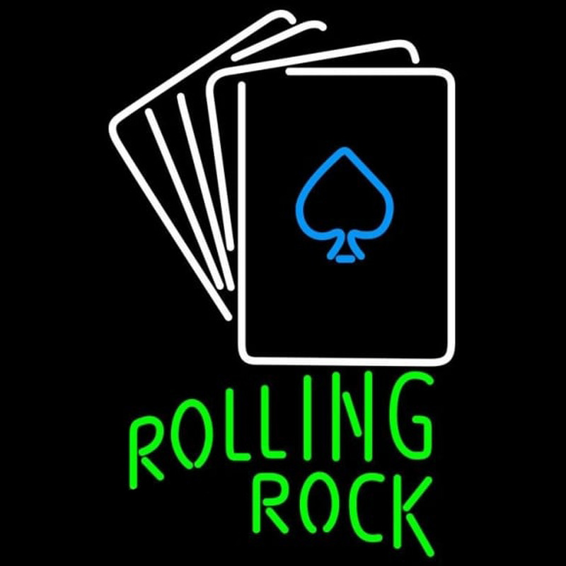Rolling Rock Cards Beer Sign Neonreclame