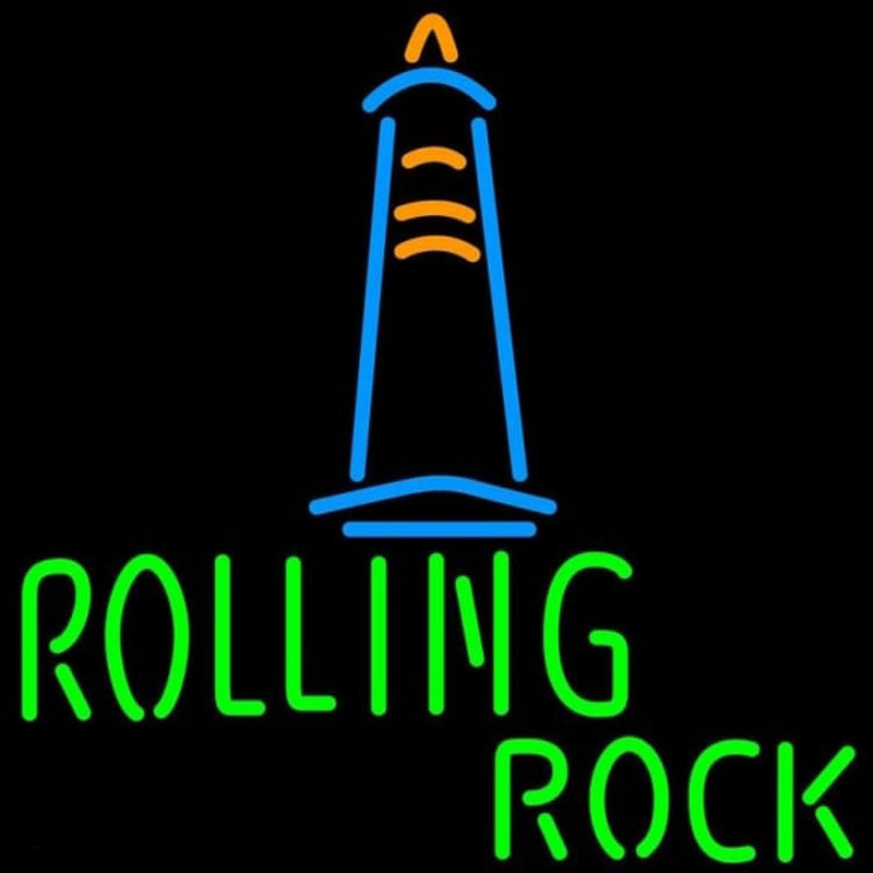 Rolling Rock Lighthouse Lounge Beer Sign Neonreclame