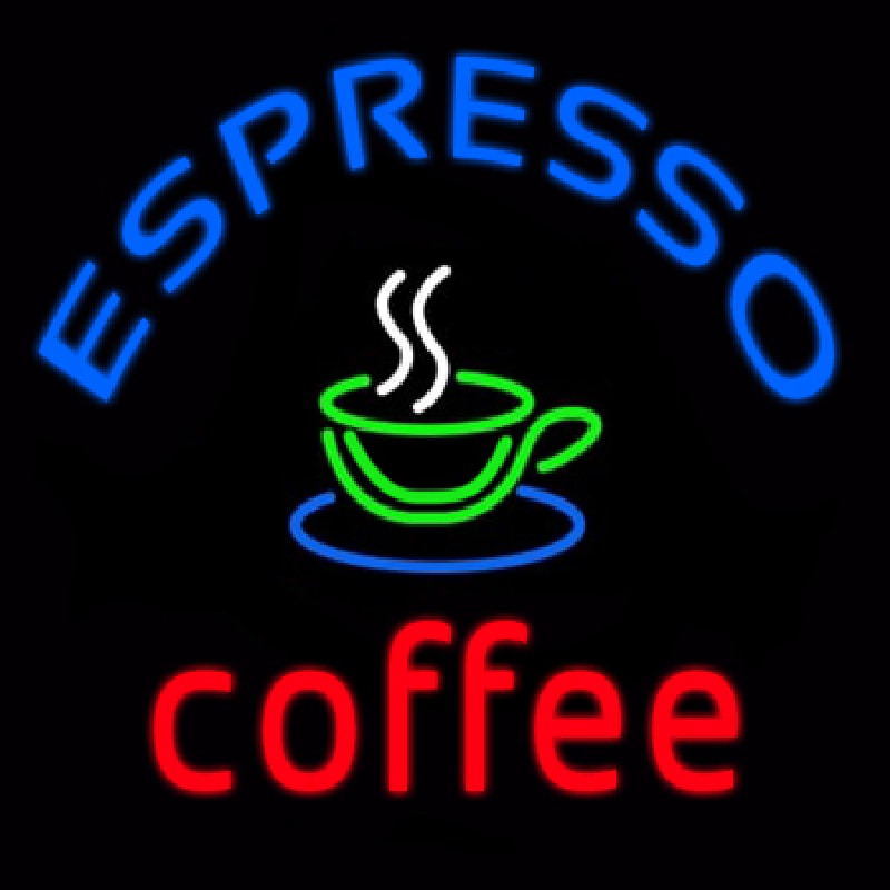 Round Espresso Coffee Neonreclame