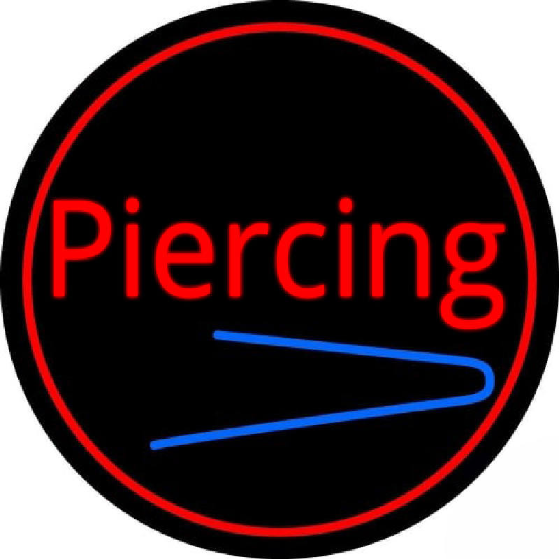 Round Piercing Neonreclame