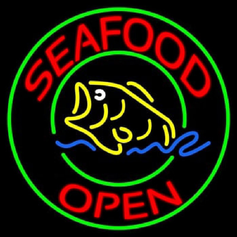 Round Seafood Open  Neonreclame