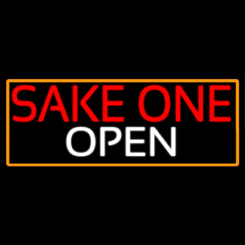 Sake One Open With Orange Border Neonreclame