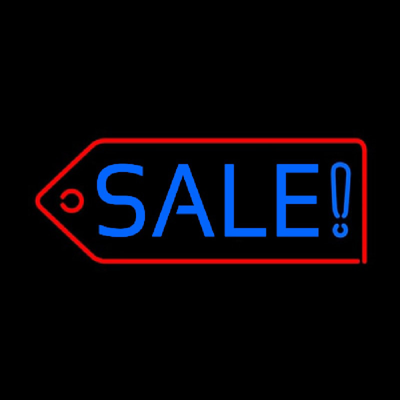 Sale With Red Border Neonreclame