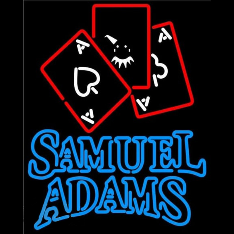 Samuel Adams Ace And Poker Beer Sign Neonreclame