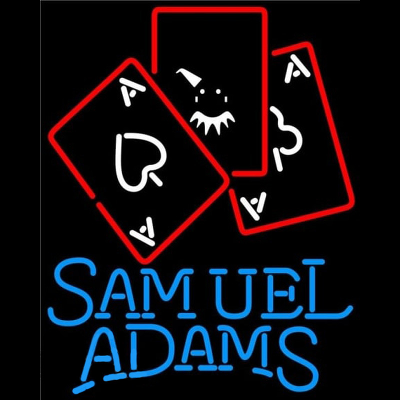 Samuel Adams Ace And Poker Beer Sign Neonreclame