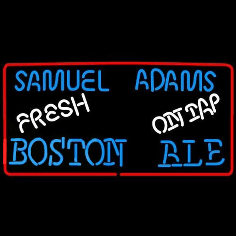 Samuel Adams Fresh Boston Ale On Tap Beer Sign Neonreclame