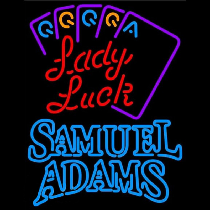 Samuel Adams Lady Luck Series Beer Sign Neonreclame