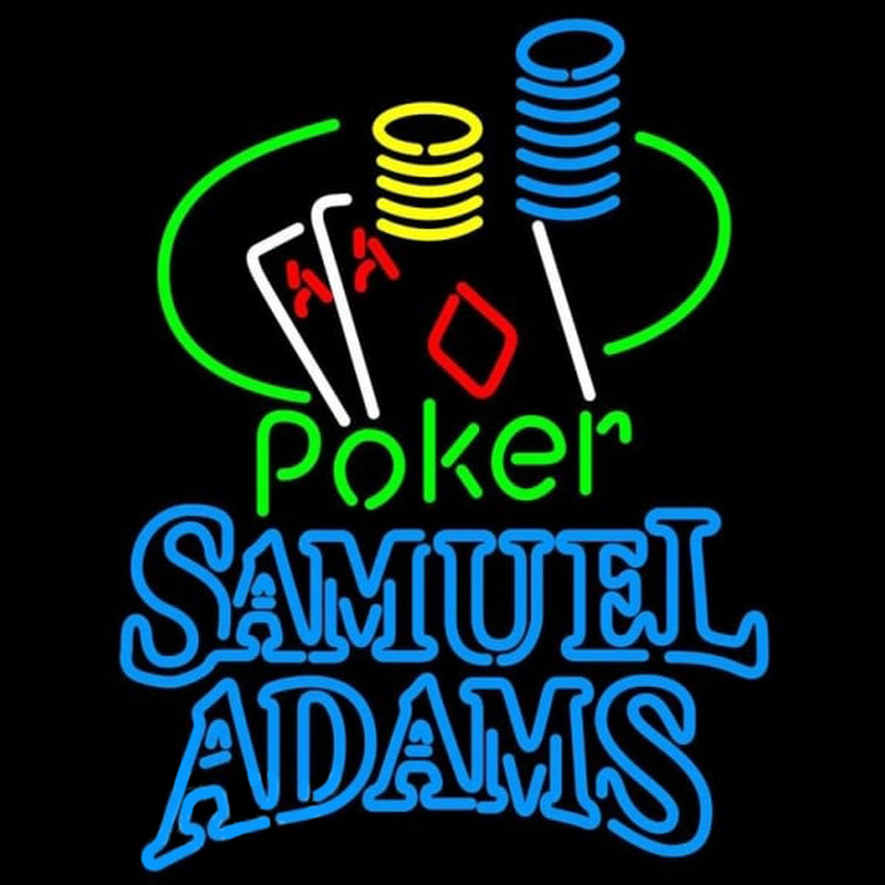 Samuel Adams Poker Ace Coin Table Beer Sign Neonreclame