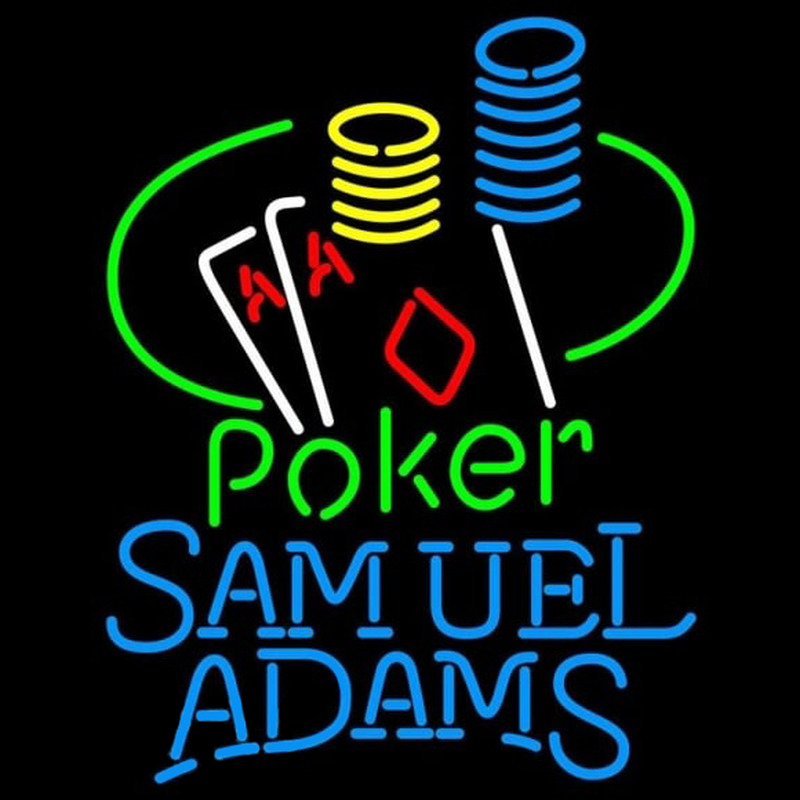 Samuel Adams Poker Ace Coin Table Beer Sign Neonreclame