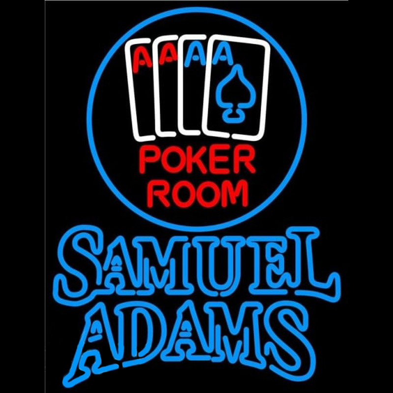 Samuel Adams Poker Room Beer Sign Neonreclame