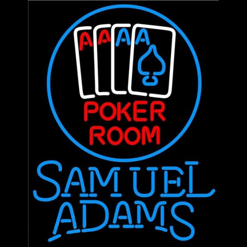 Samuel Adams Poker Room Beer Sign Neonreclame