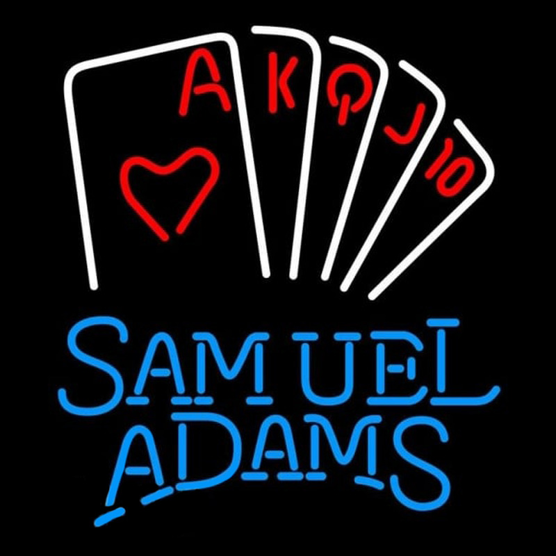 Samuel Adams Poker Series Beer Sign Neonreclame
